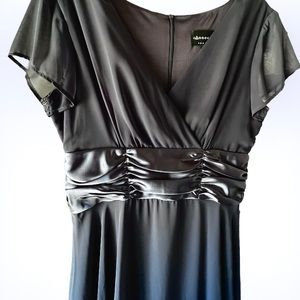 Connected Apparel Black dress size 12 sleeves fully lined